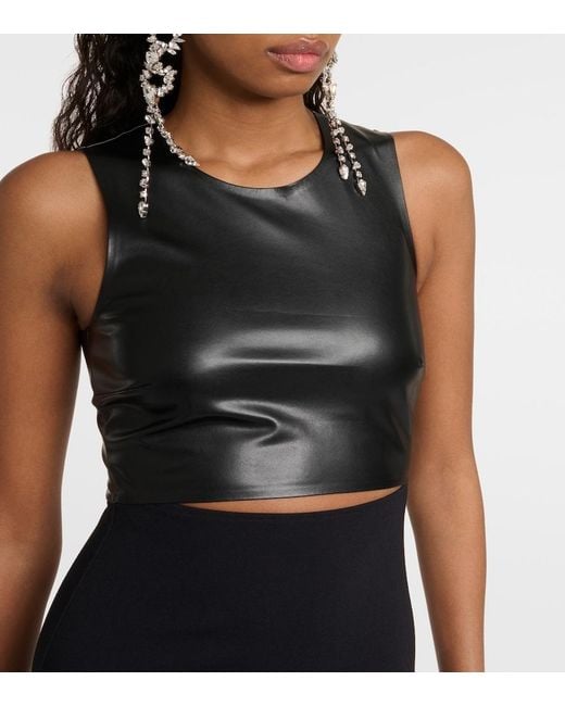 Wolford Black Faux Leather Minidress