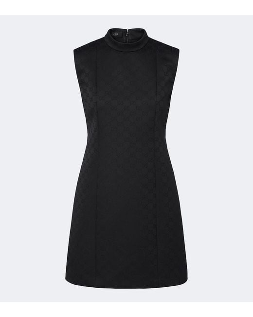 Gucci Black Gg Jacquard Minidress