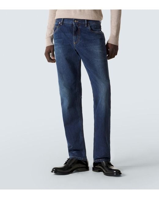 Dolce & Gabbana Blue Straight Jeans for men
