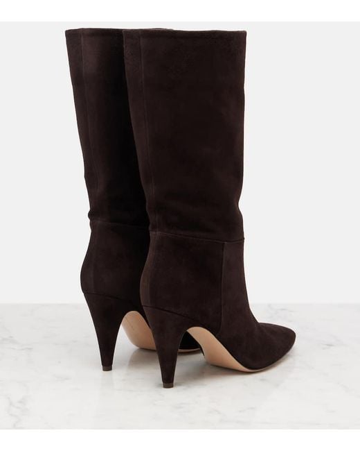 Gianvito Rossi Brown 85 Suede Boots