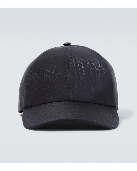 Berluti Blue Scritto Jacquard Baseball Cap for men