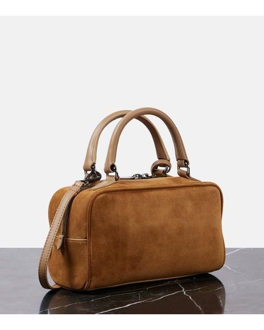 Brunello Cucinelli Brown Tote Small Aus Veloursleder