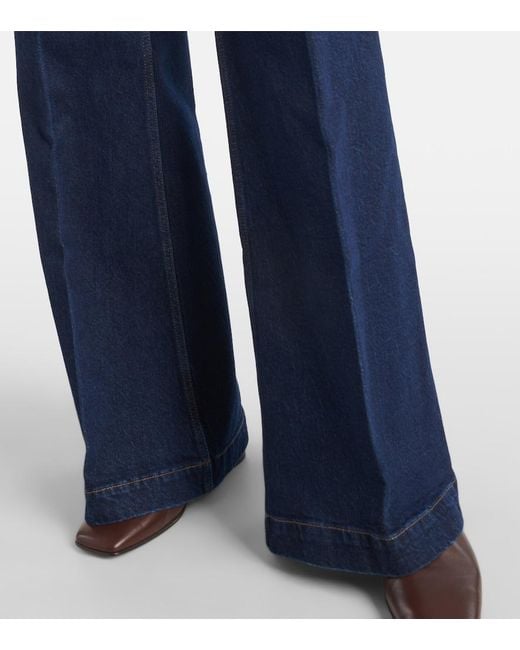 Polo Ralph Lauren Blue High-Rise Wide-Leg Jeans
