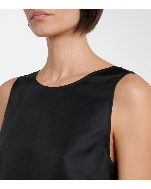 Loulou de Saison Black Gema Silk Top