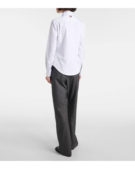 Thom Browne White Hemd Aus Baumwollpopeline
