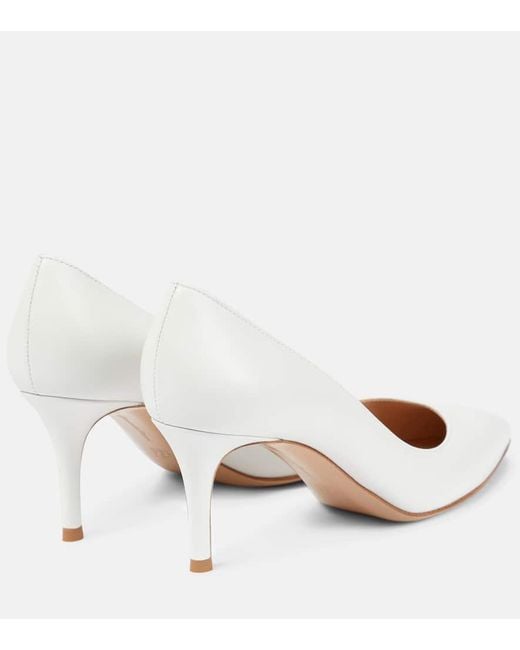 Gianvito Rossi White Gianvito 70 Leather Pumps