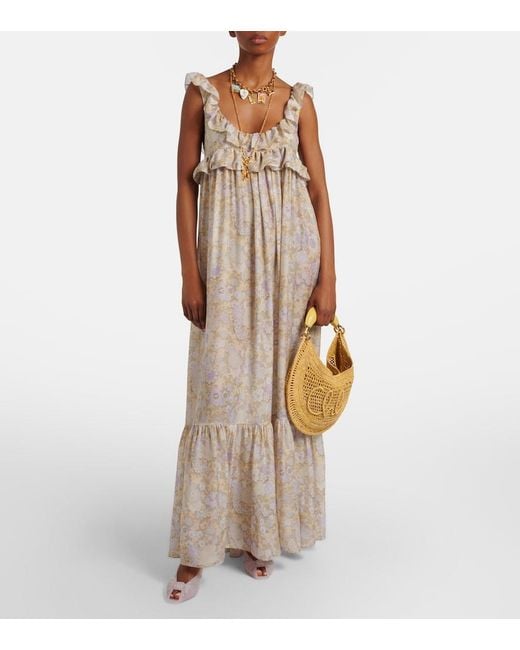 Chloé Yellow Summer Banana Raffia Shoulder Bag