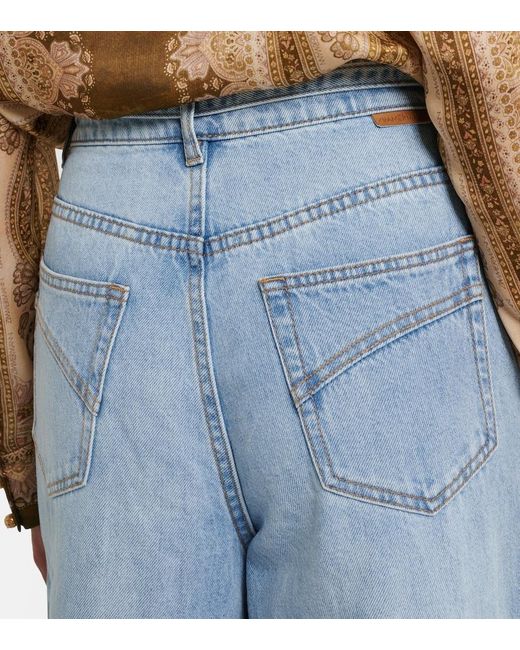 Zimmermann Blue Indra Wide-Leg Jeans