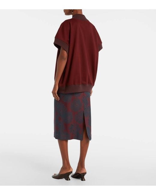 Dries Van Noten Red Sweatshirt Aus Baumwolle