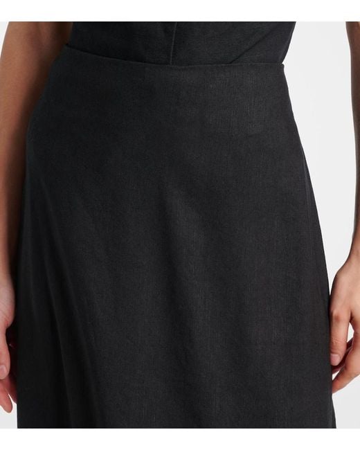 Rixo Black Top Serano Aus Einem Leinengemisch