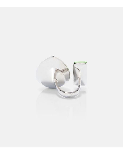 Dries Van Noten Green Embellished Ring