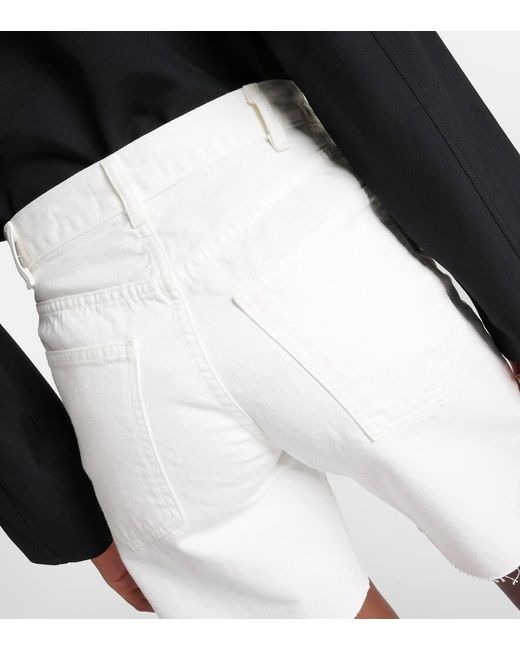 Shorts di jeans Russel a vita alta di Nili Lotan in White