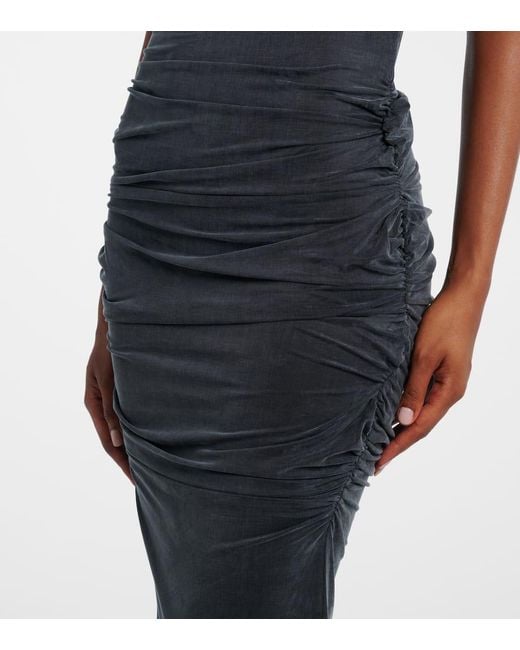 Vivienne Westwood Blue Liz Draped Jersey Maxi Dress