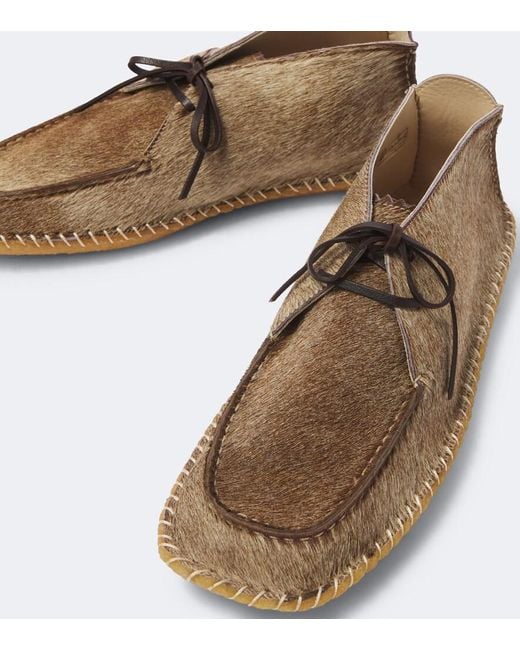 Lemaire Brown Calf Hair Desert Boots for men