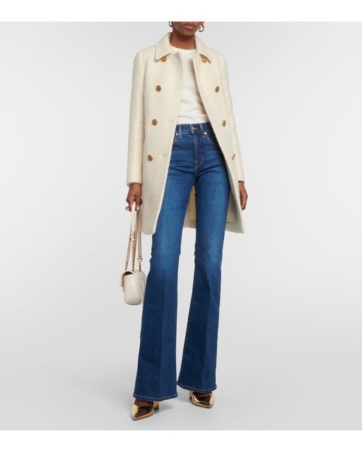 Veronica Beard Blue Beverly High-Rise Flared Jeans
