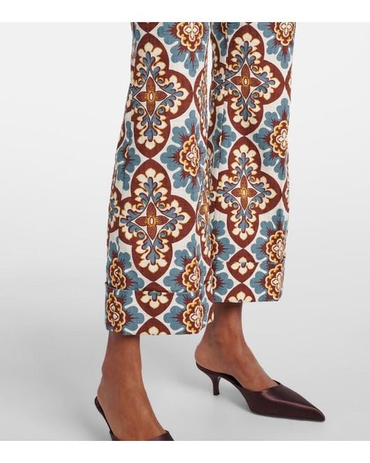 LaDoubleJ Multicolor Hendrix High-Rise Cotton Flared Pants