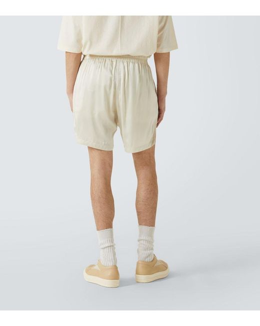 Rick Owens Natural Charmeuse Shorts for men