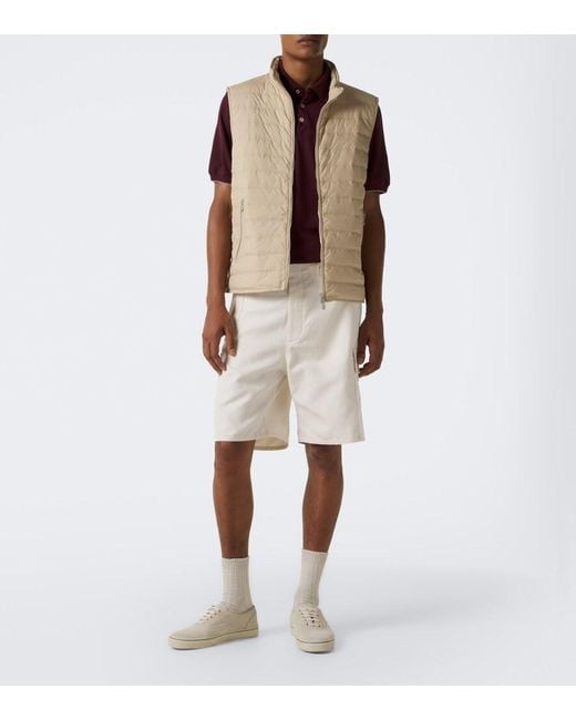 Brunello Cucinelli Natural Technical Down Vest for men