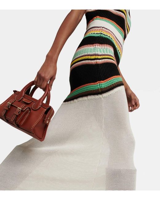 Chloé White High-Rise-Maxirock Aus Wolle