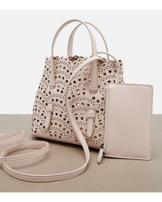 Alaïa Natural Mina 20 Vienne Leather Tote Bag
