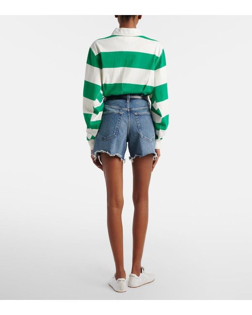 Agolde Blue Nye Denim Shorts