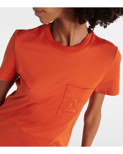 Camiseta Papaia de jersey de algodon Max Mara de color Orange