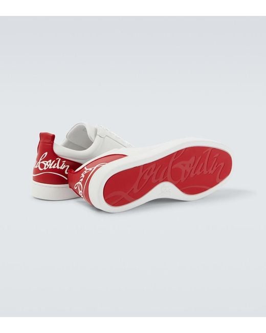 Christian Louboutin White Fun Louis Junior Leather Sneaker for men