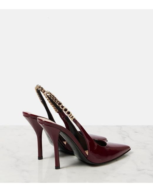 Gucci Red Signoria Pumps Mit Fersenriemchen, Grösse