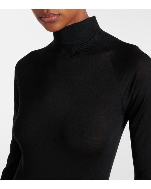 Alaïa Black Sheer Bodysuit