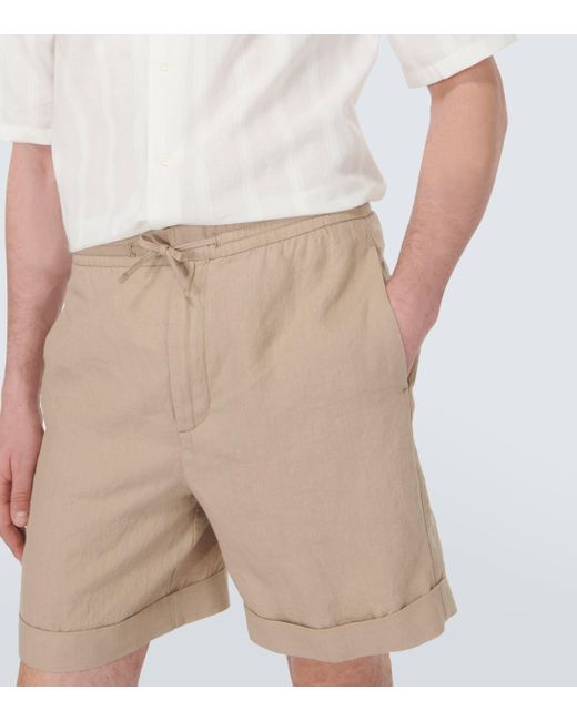 Canali Natural Linen Bermuda Shorts for men