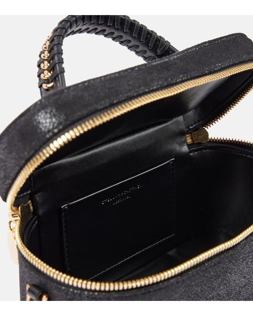 Stella McCartney Black Falabella Mini Faux-Leather Shoulder Bag