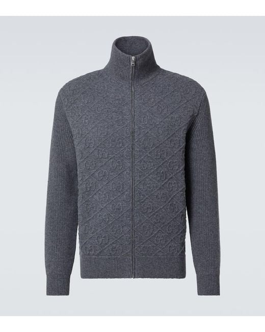 Jersey De Lana Con Gg En Relieve, Talla Gucci de hombre de color Gray