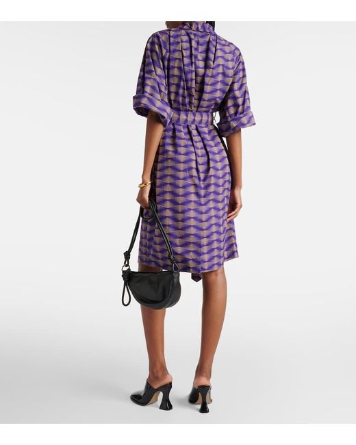 Robe Imprimee En Coton Dries Van Noten en coloris Purple