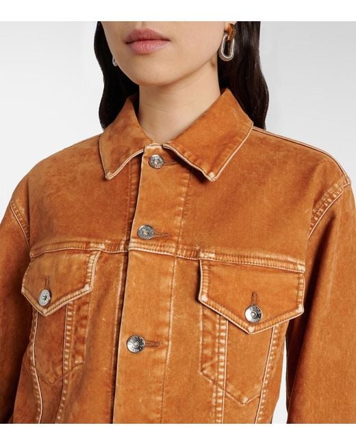 Rabanne Orange Denim Jacket