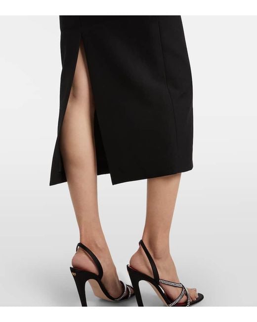 Roland Mouret Blue Crystal-Embellished Crepe Cocktail Dress