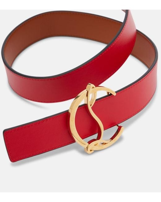 Christian Louboutin Multicolor Cl Logo Reversible Leather Belt