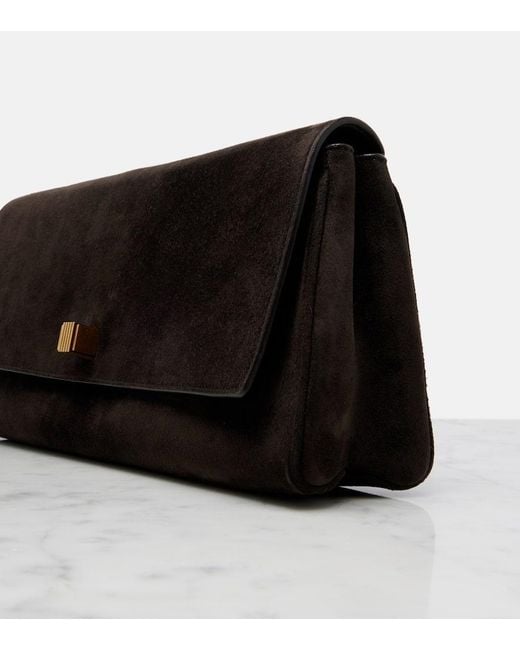 Khaite Black Clutch Audrey Aus Veloursleder