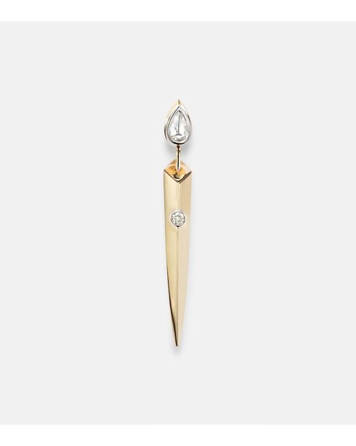 Rainbow K White 14Kt Single Earring With Diamonds