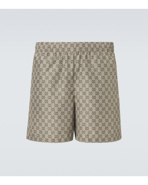Gucci Natural Gg Swim Trunks for men
