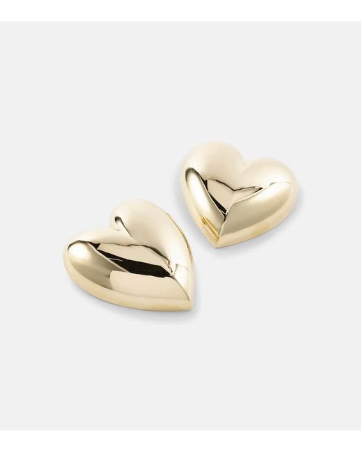Jennifer Fisher Natural Puffy Heart 10kt Gold-plated Earrings