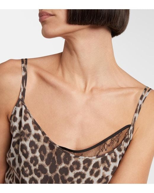 JACQUES WEI Natural Leopard-Print Draped Silk Maxi Dress