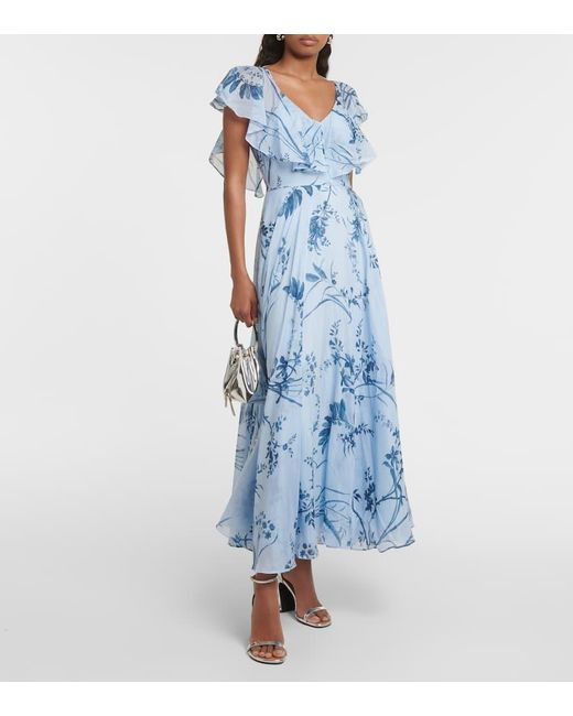 Abito Midi di Erdem in Blue