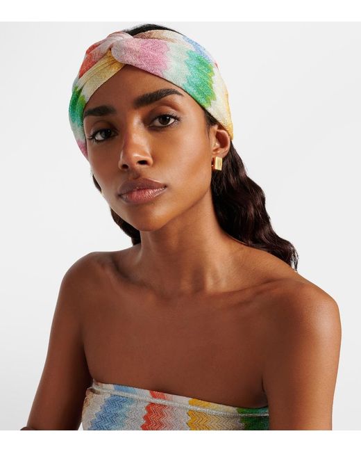 Missoni Pink Zigzag Lame Headband