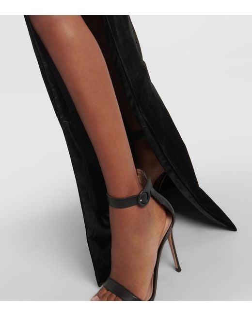 Rasario Blue Feather-Trimmed Gown