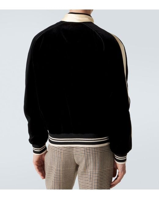 Valentino Black Cotton Bomber Jacket for men