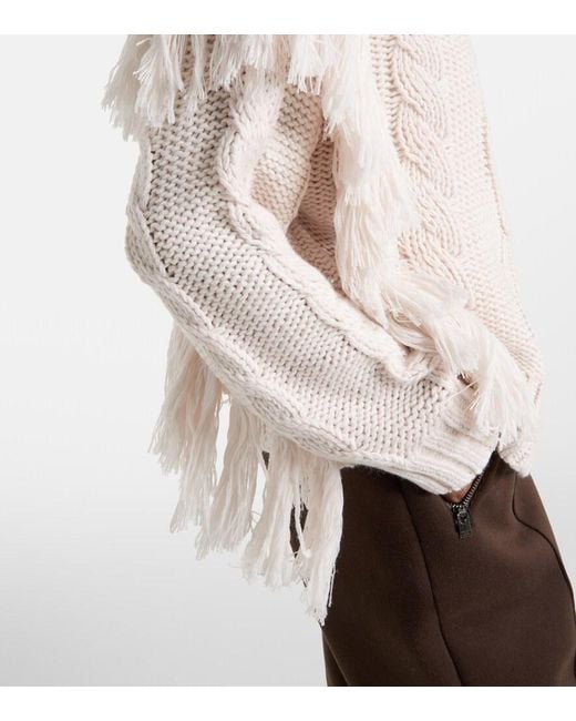 Goldbergh White Turtleneck Wool-Blend Sweater