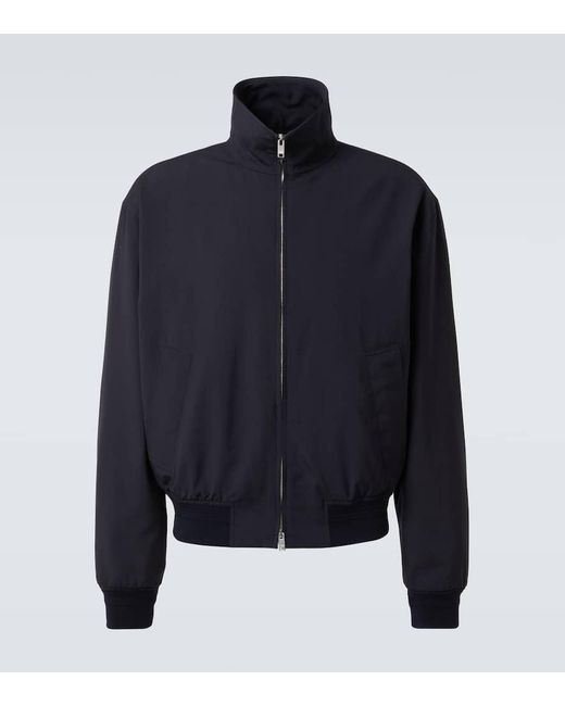 Bottega Veneta Blue Wool Bomber Jacket for men
