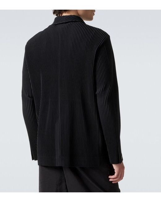 Homme Plissé Issey Miyake Black Basics Pleated Blazer for men
