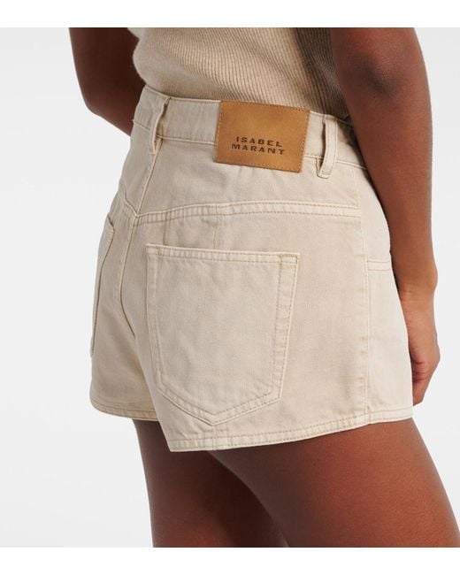 Isabel Marant Natural Delma Denim Shorts