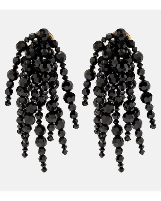 Simone Rocha Black Cascading Chandelier Drop Earrings